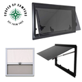 (900mm x 450mm) Campervan Privacy Windows With Integrated Blinds And Fly Screen